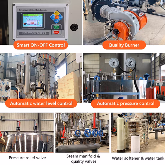 Factory Hot Sale Steam Boiler Gas 500 Kg for Food Sales